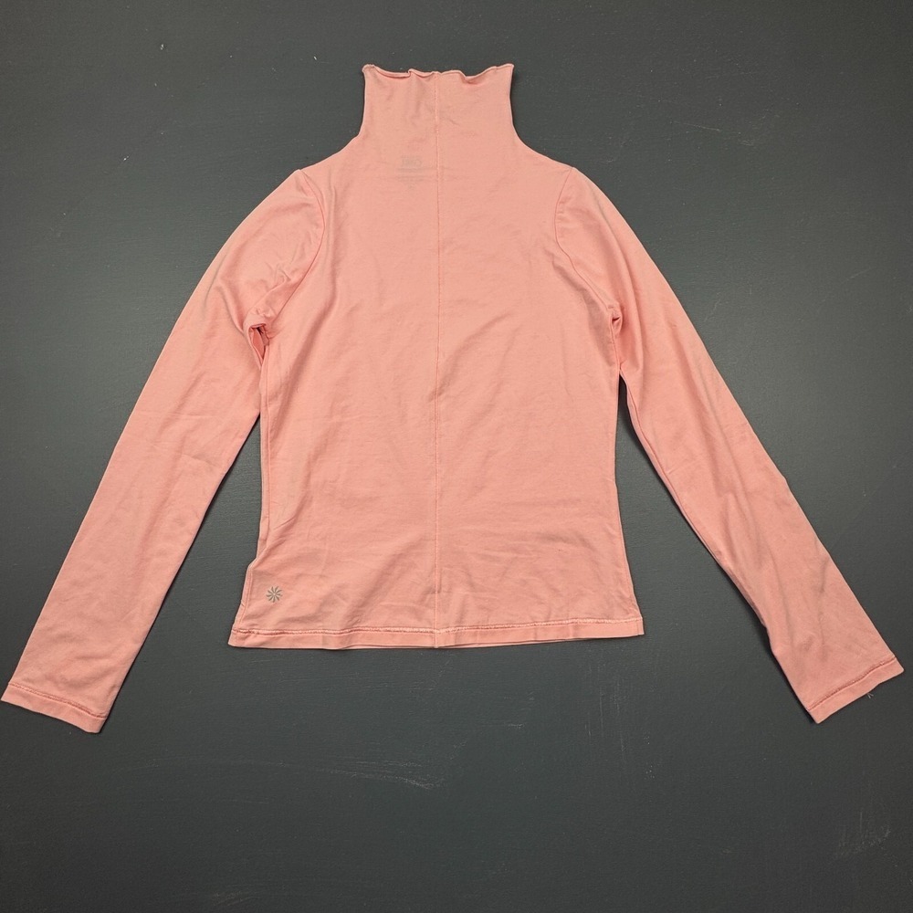 Athleta Girls 12 Pink Turtleneck Long Sleeve Athletic Stretch Running Top Casual